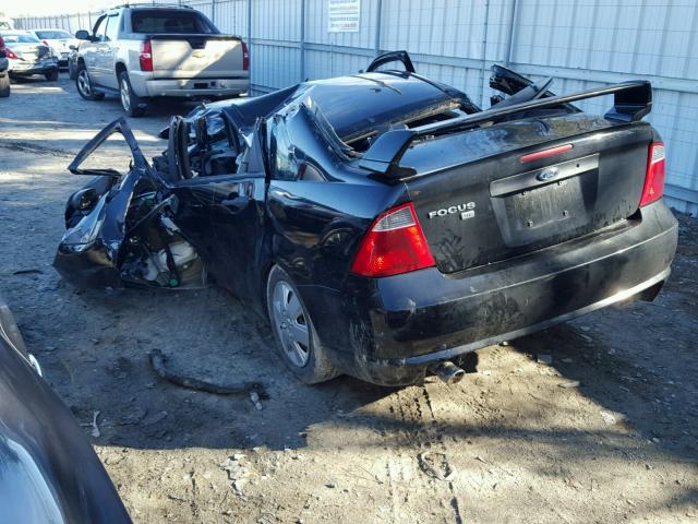 1FAHP34N87W291267 - 2007 FORD FOCUS ZX4 BLACK photo 3