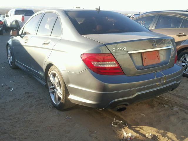 WDDGF4HB2CR227853 - 2012 MERCEDES-BENZ C 250 BLUE photo 3