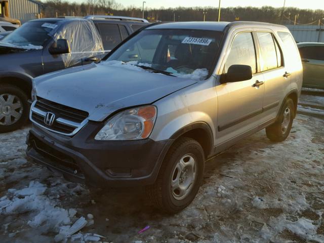 JHLRD68494C000673 - 2004 HONDA CR-V LX SILVER photo 2