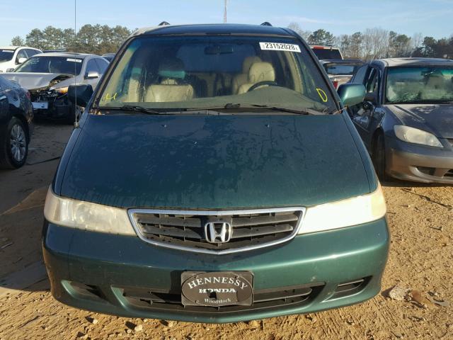 2HKRL18692H531975 - 2002 HONDA ODYSSEY EX GREEN photo 9