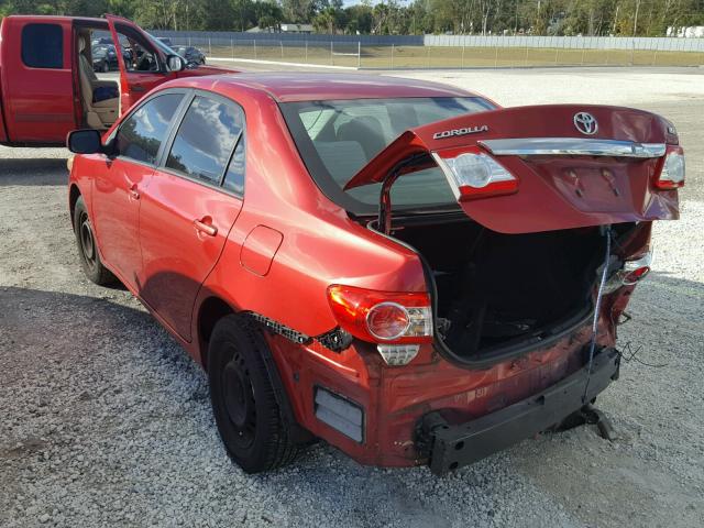 2T1BU4EEXBC649564 - 2011 TOYOTA COROLLA BA RED photo 3