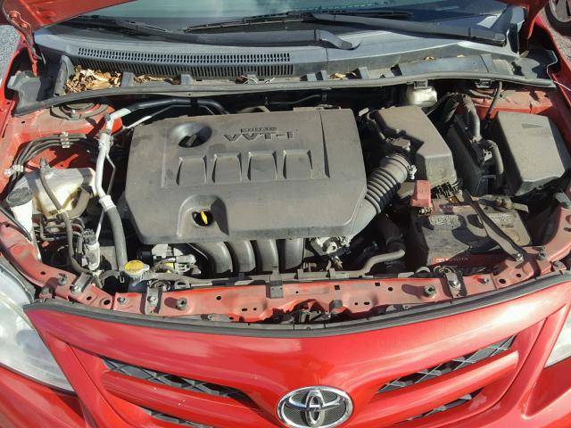 2T1BU4EEXBC649564 - 2011 TOYOTA COROLLA BA RED photo 7