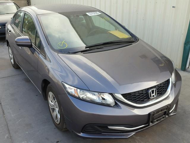 19XFB2F53EE230391 - 2014 HONDA CIVIC LX GRAY photo 1