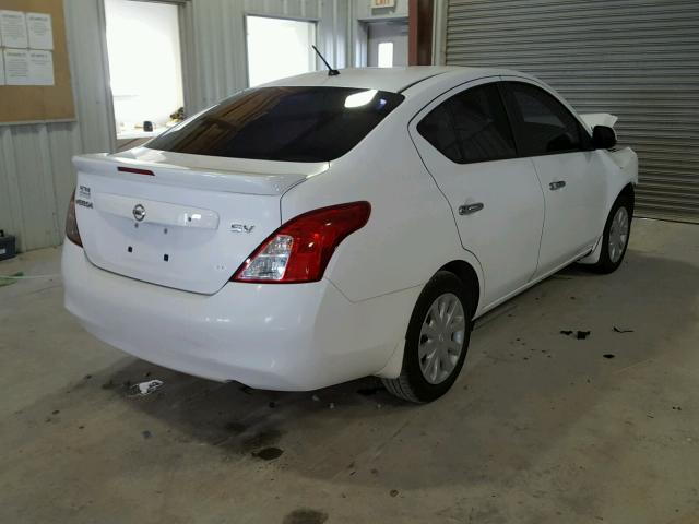 3N1CN7AP2DL820899 - 2013 NISSAN VERSA S WHITE photo 4