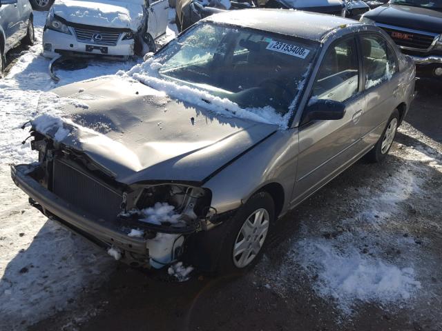 2HGES16593H535984 - 2003 HONDA CIVIC LX GRAY photo 2