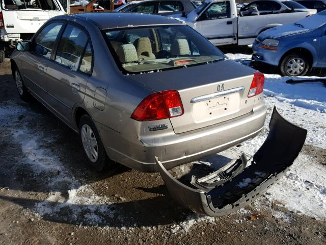 2HGES16593H535984 - 2003 HONDA CIVIC LX GRAY photo 3