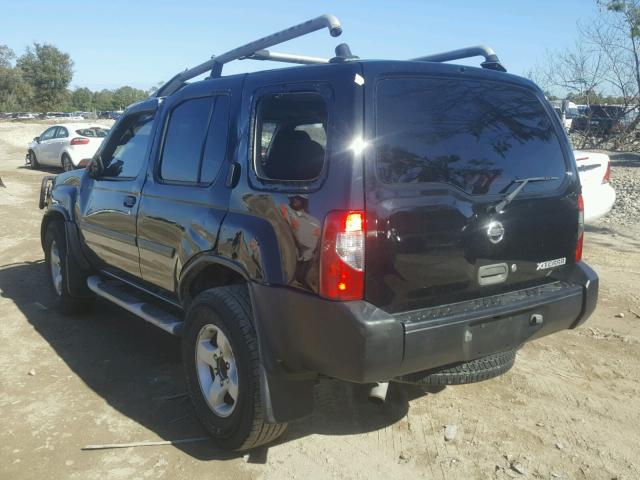 5N1ED28T74C669404 - 2004 NISSAN XTERRA XE BLACK photo 3