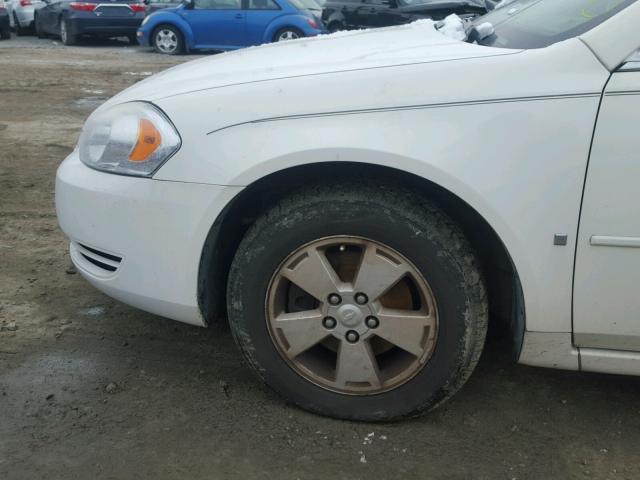 2G1WT58N879261447 - 2007 CHEVROLET IMPALA LT WHITE photo 9