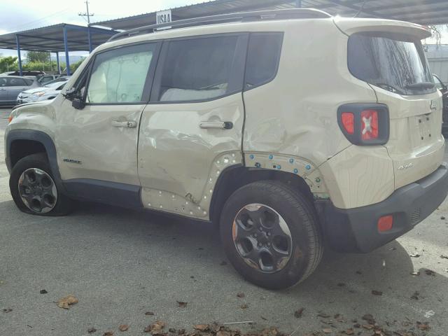 ZACCJBBH8FPC35791 - 2015 JEEP RENEGADE L TAN photo 3