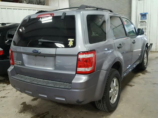 1FMCU03158KA21945 - 2008 FORD ESCAPE XLT GRAY photo 4