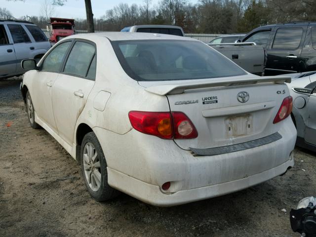 1NXBU40E09Z152698 - 2009 TOYOTA COROLLA BA WHITE photo 3