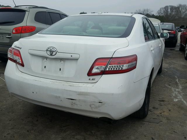 4T1BF3EK3BU591726 - 2011 TOYOTA CAMRY BASE WHITE photo 4