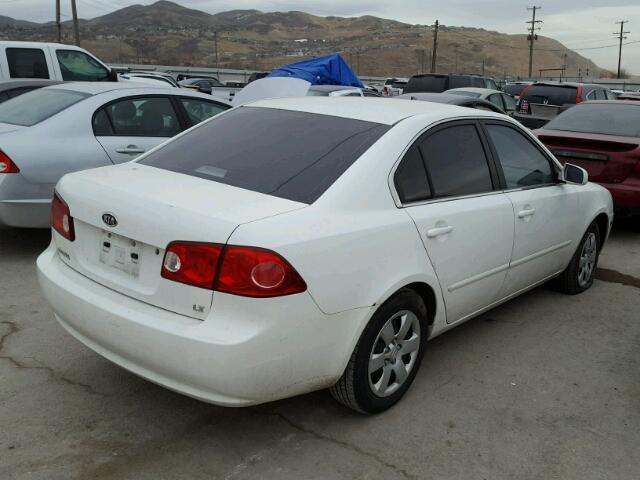 KNAGE123075090130 - 2007 KIA OPTIMA LX WHITE photo 4