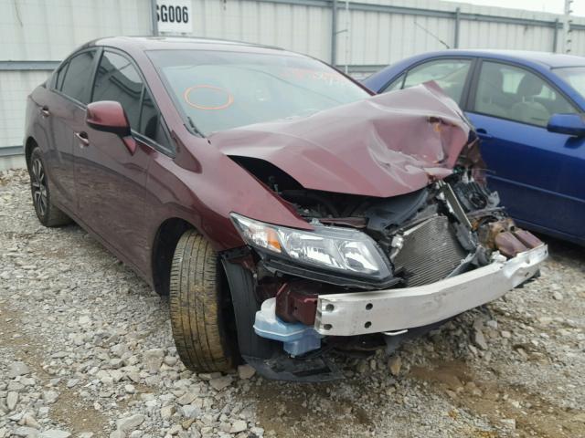 19XFB2F81DE087112 - 2013 HONDA CIVIC EX BURGUNDY photo 1