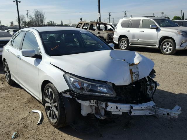 1HGCR2F55EA297223 - 2014 HONDA ACCORD SPO WHITE photo 1