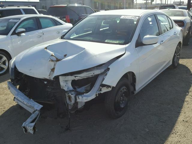 1HGCR2F55EA297223 - 2014 HONDA ACCORD SPO WHITE photo 2