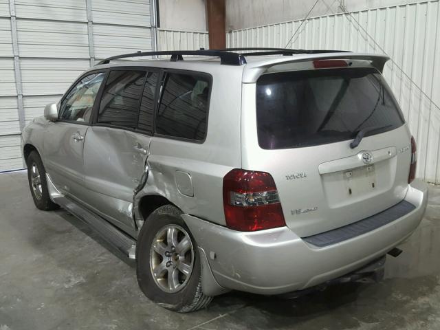 JTEEP21A940007261 - 2004 TOYOTA HIGHLANDER SILVER photo 3