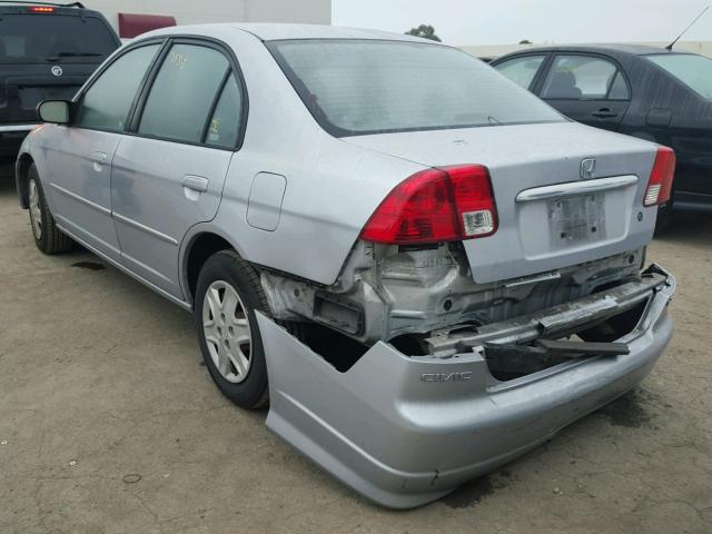 2HGES16533H510661 - 2003 HONDA CIVIC LX SILVER photo 3