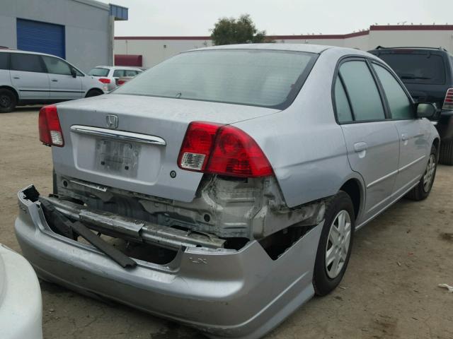 2HGES16533H510661 - 2003 HONDA CIVIC LX SILVER photo 4