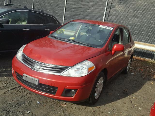 3N1BC1AP8BL469010 - 2011 NISSAN VERSA S RED photo 2