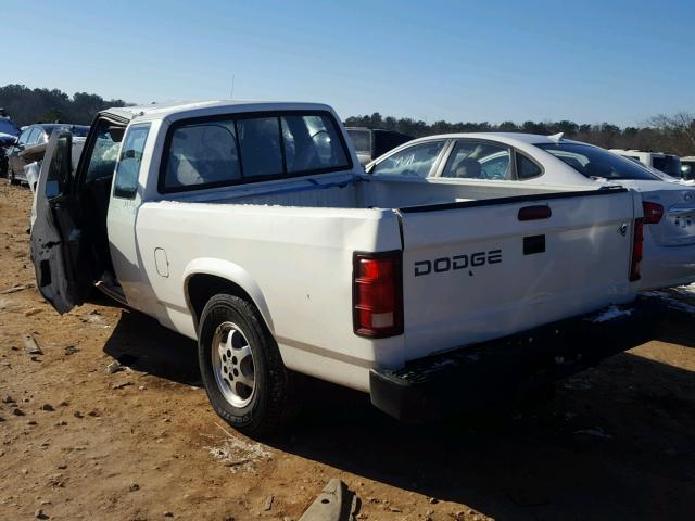 1B7GL23X1TS556451 - 1996 DODGE DAKOTA WHITE photo 3