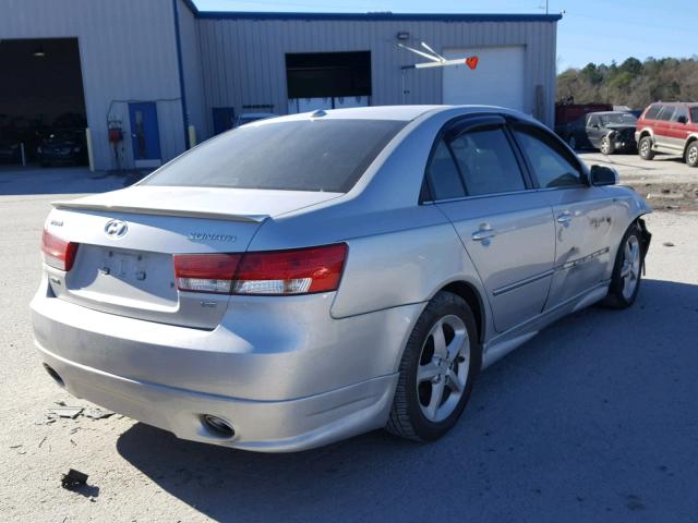 5NPEU46F57H244740 - 2007 HYUNDAI SONATA SE SILVER photo 4