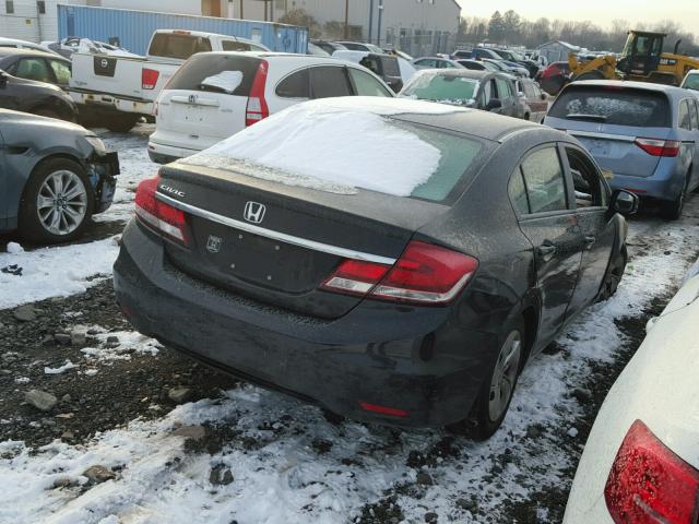 2HGFB2F57DH598996 - 2013 HONDA CIVIC LX BLACK photo 4