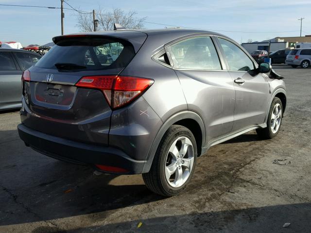 3CZRU5H33GM704962 - 2016 HONDA HR-V LX GRAY photo 4