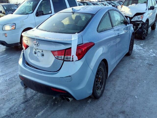 KMHDH6AEXDU011296 - 2013 HYUNDAI ELANTRA CO BLUE photo 4