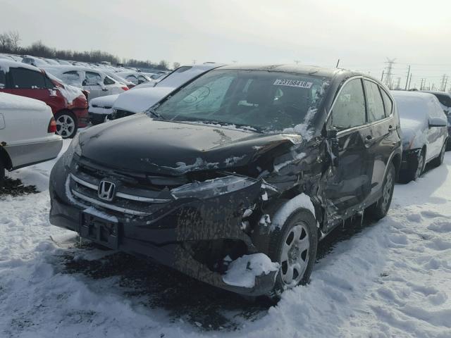 2HKRM4H30DH646598 - 2013 HONDA CR-V LX BLACK photo 2