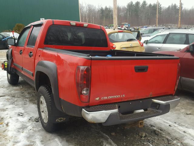 1GCDT136958240428 - 2005 CHEVROLET COLORADO RED photo 3