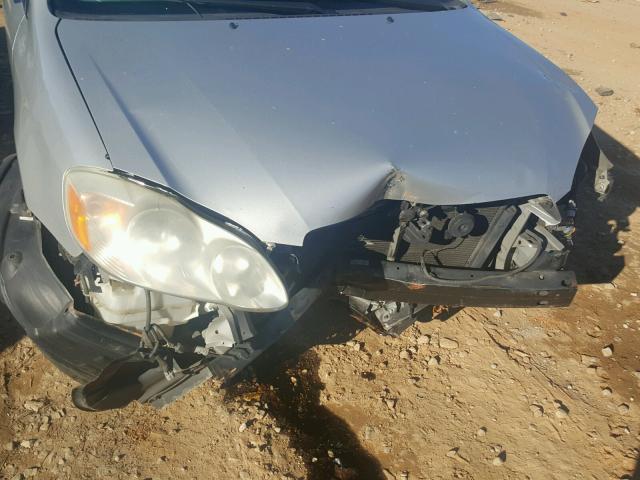 1NXBR32E73Z018853 - 2003 TOYOTA COROLLA SILVER photo 9