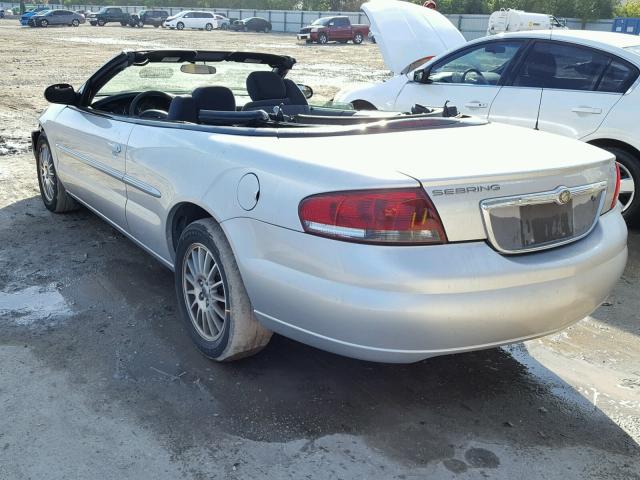 1C3EL55R34N101449 - 2004 CHRYSLER SEBRING LX SILVER photo 3