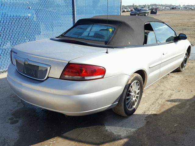 1C3EL55R34N101449 - 2004 CHRYSLER SEBRING LX SILVER photo 4