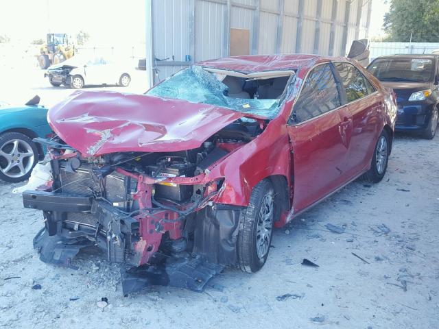 4T1BF1FK5CU621703 - 2012 TOYOTA CAMRY BASE RED photo 2