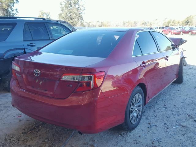 4T1BF1FK5CU621703 - 2012 TOYOTA CAMRY BASE RED photo 4