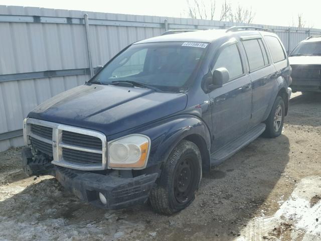 1D4HB48N24F136057 - 2004 DODGE DURANGO SL BLUE photo 2