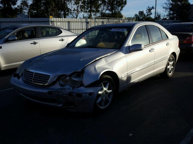 WDBRF61J83F361329 - 2003 MERCEDES-BENZ C 240 SILVER photo 2