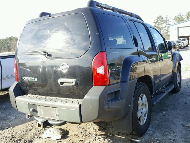 5N1AN08U05C654916 - 2005 NISSAN XTERRA OFF BLACK photo 4