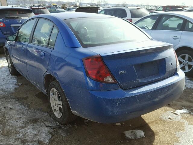 1G8AJ52FX4Z142559 - 2004 SATURN ION LEVEL BLUE photo 3