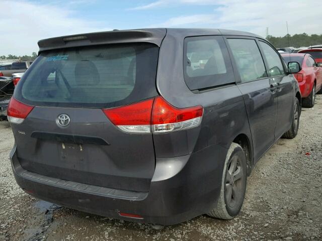 5TDKA3DC3BS008234 - 2011 TOYOTA SIENNA BAS GRAY photo 4