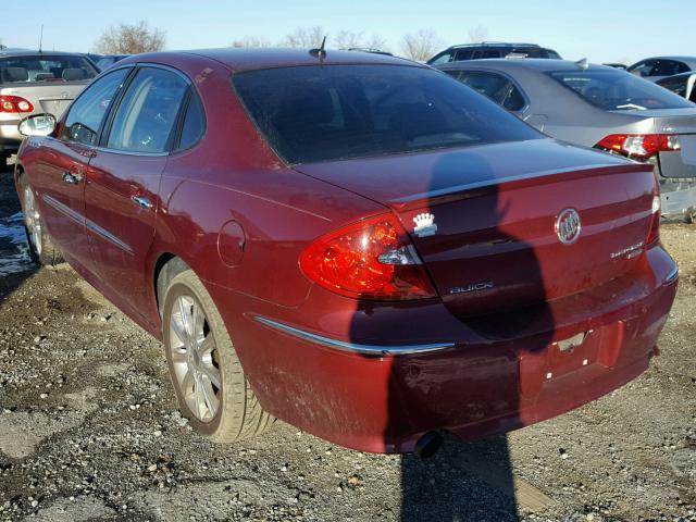 2G4WN58C681169555 - 2008 BUICK LACROSSE S RED photo 3