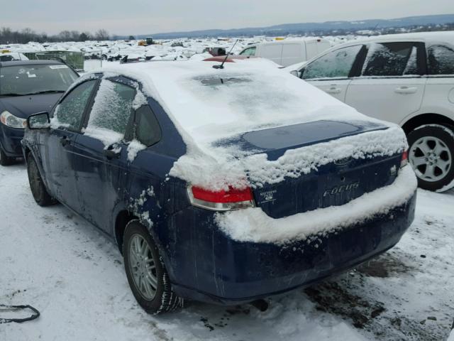 1FAHP35N09W185784 - 2009 FORD FOCUS SE BLUE photo 3