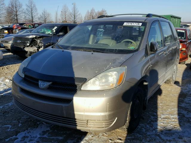 5TDZA23C65S282963 - 2005 TOYOTA SIENNA CE GOLD photo 2