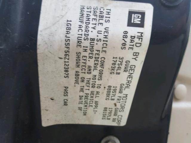 1G8AJ55F56Z123075 - 2006 SATURN ION LEVEL GOLD photo 10