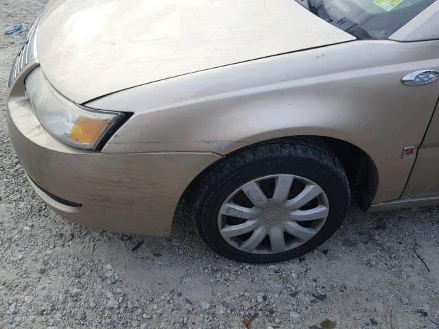 1G8AJ55F56Z123075 - 2006 SATURN ION LEVEL GOLD photo 9