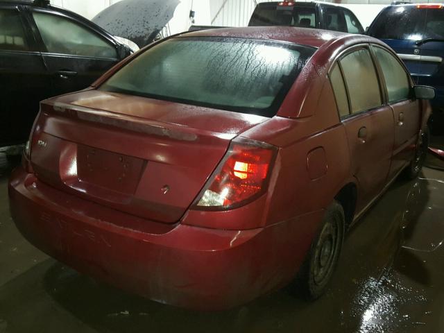 1G8AF52F54Z129252 - 2004 SATURN ION LEVEL RED photo 4