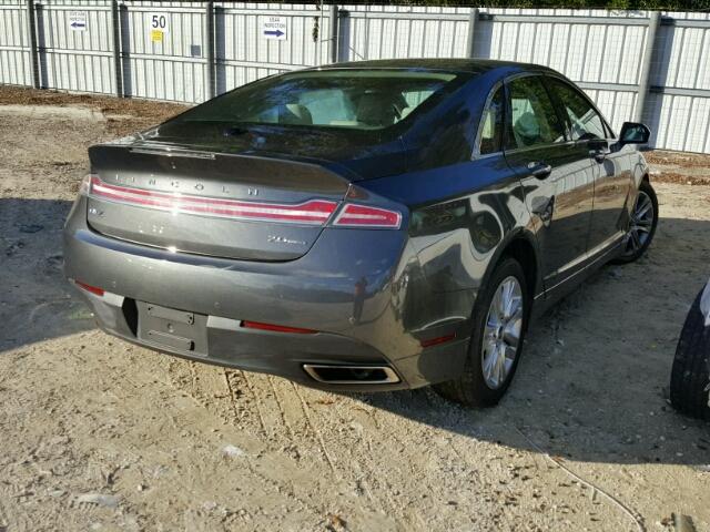 3LN6L2G95GR627042 - 2016 LINCOLN MKZ GRAY photo 4