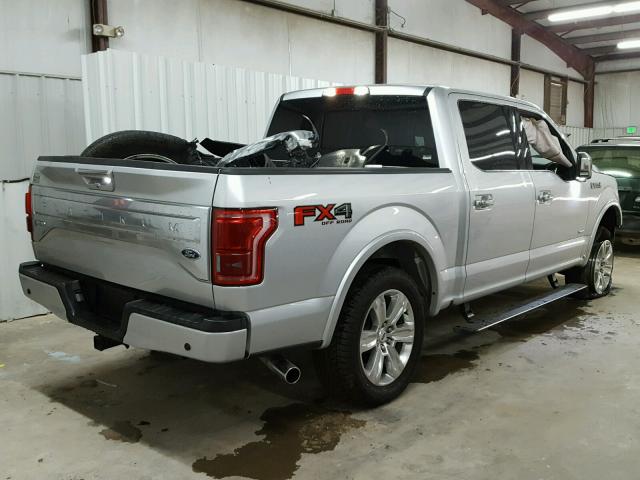 1FTEW1EG9HFB33056 - 2017 FORD F150 SUPER SILVER photo 4