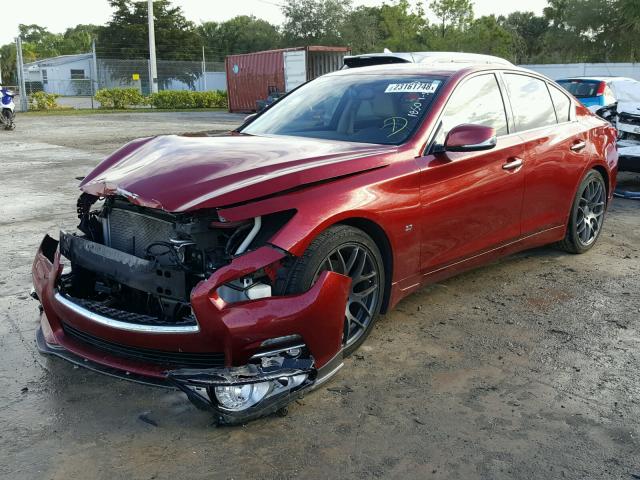 JN1BV7AP0EM691340 - 2014 INFINITI Q50 BASE RED photo 2